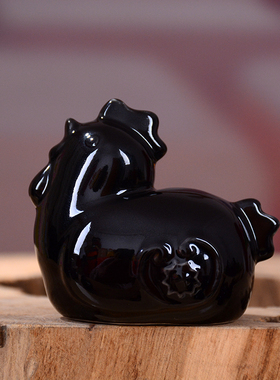 陶瓷动物招财吉祥摆件风水工艺品