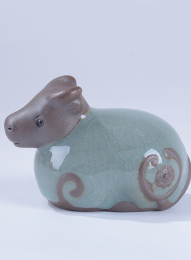 德化老虎十二生肖礼品招财摆件