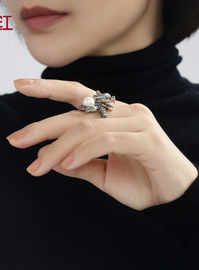 瑞红女纯银民族风国潮戒指