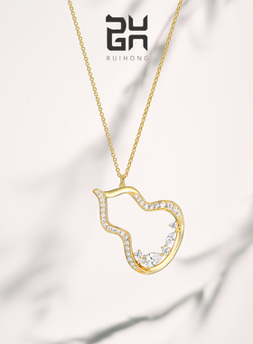 瑞红可调节毛衣链葫芦项链