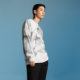 Black Whale Black and White Digital Printed Round-neck Knitted Sweater