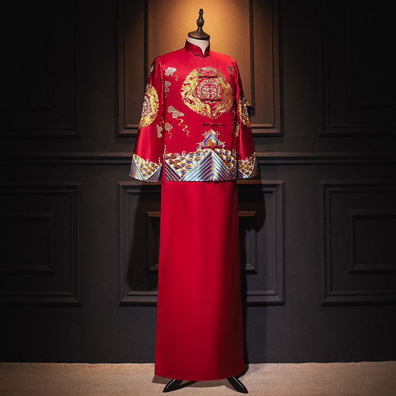 秀禾服男士2020秋季新款结婚敬酒服 依鸾唐装