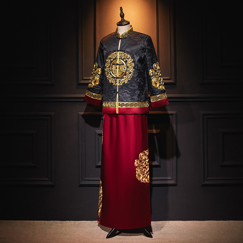 秀禾服男士2020秋季新款中式敬酒服 依鸾唐装