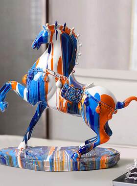 Wine Cabinet Office Horse Ornaments Living Room Decorations