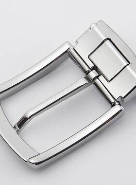 Guan Pin 4.0CM Men's Leather Head Pin Buckle Belt Waist