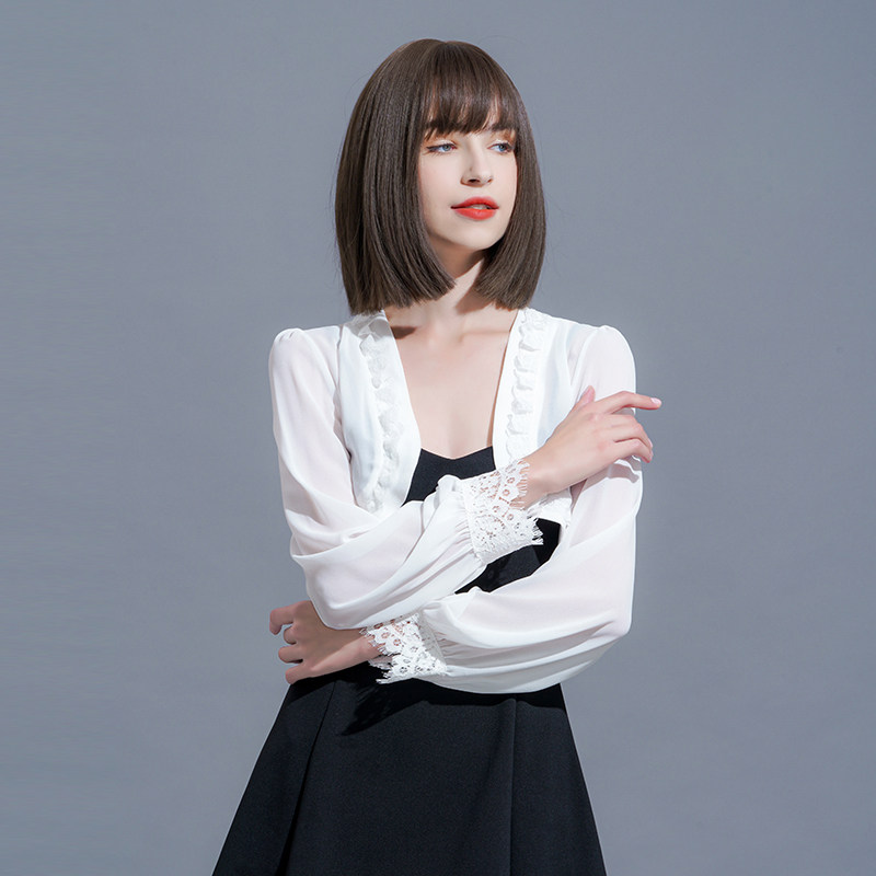 灯笼袖防晒女夏百搭薄短外套小披肩 悦吻短外套