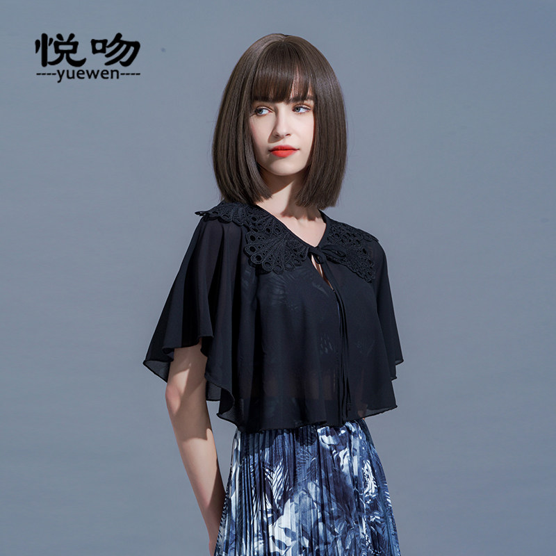 雪纺斗篷夏季配裙子2023新款小披肩 悦吻短外套