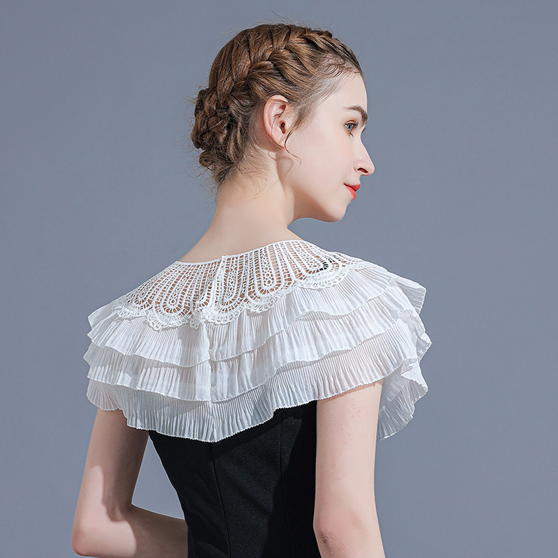 超仙荷叶边雪纺斗篷外搭女夏吊带裙 悦吻短外套