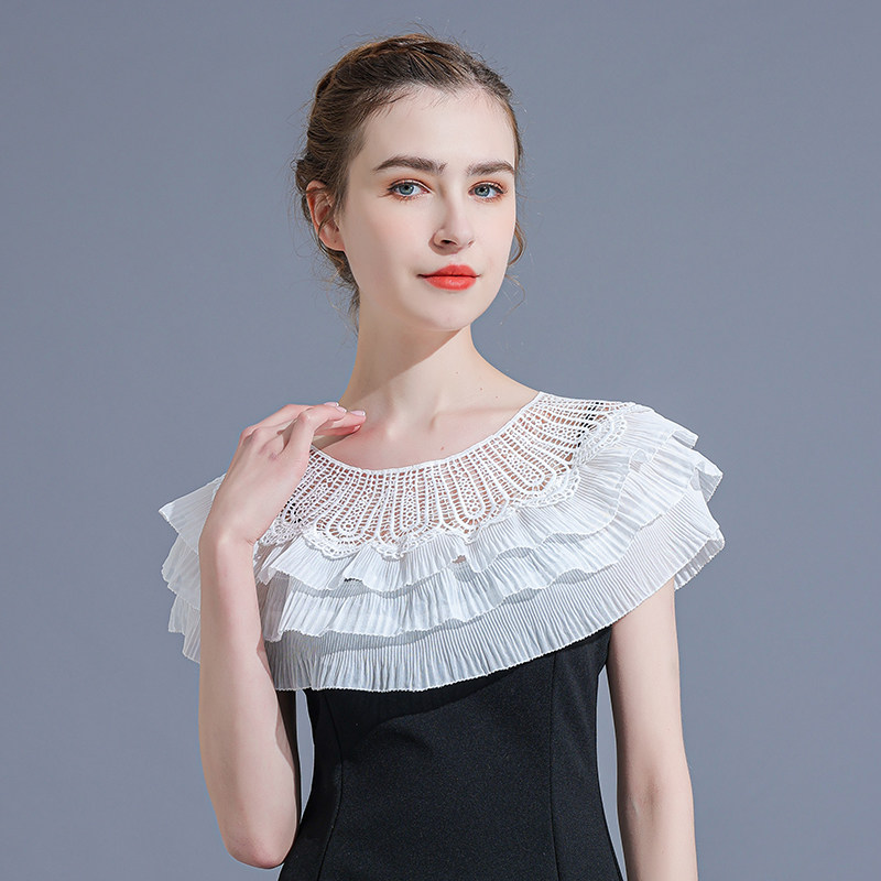 超仙荷叶边雪纺斗篷外搭女夏吊带裙 悦吻短外套