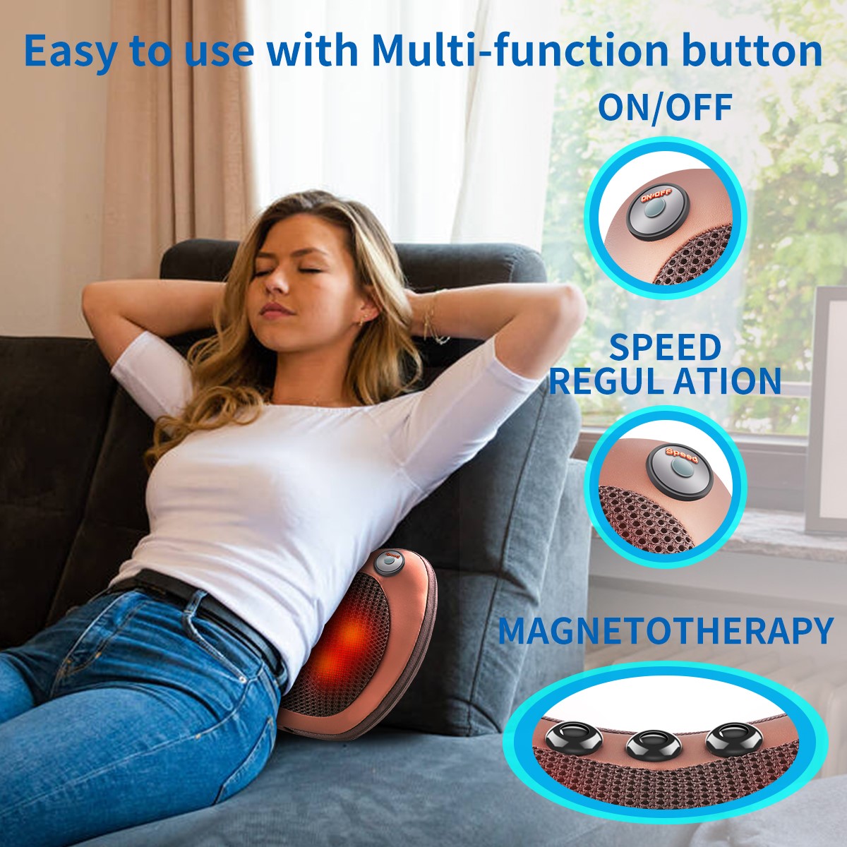 Electric Neck Massag Pillow Back Waist Massage pillow - 图1