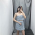 Tây Ban Nha ZA gia đình nhỏ phụ nữ Pháp lông ngắn áo yếm 7901110 7901/110 - Áo ba lỗ thiết kế thời trang nữ Áo ba lỗ