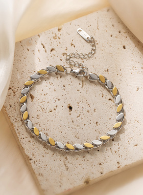 法国cherry kitty 欧美镀18k金个性手链女ins小众复古百搭手链