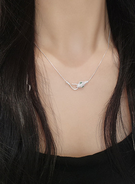 法国cherry kittys925银蛇头钩子项链女新款欧美复古时尚个性冷淡