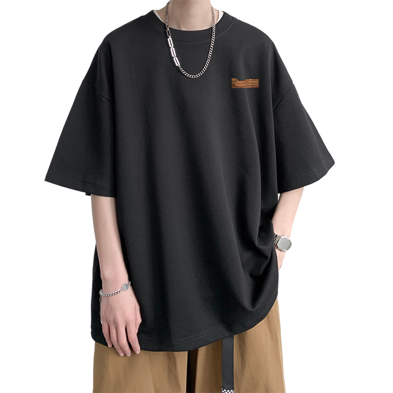 BDLS工作室文艺男女店港风情侣款男女重磅纯棉夏季短袖t恤男半袖 - 图3