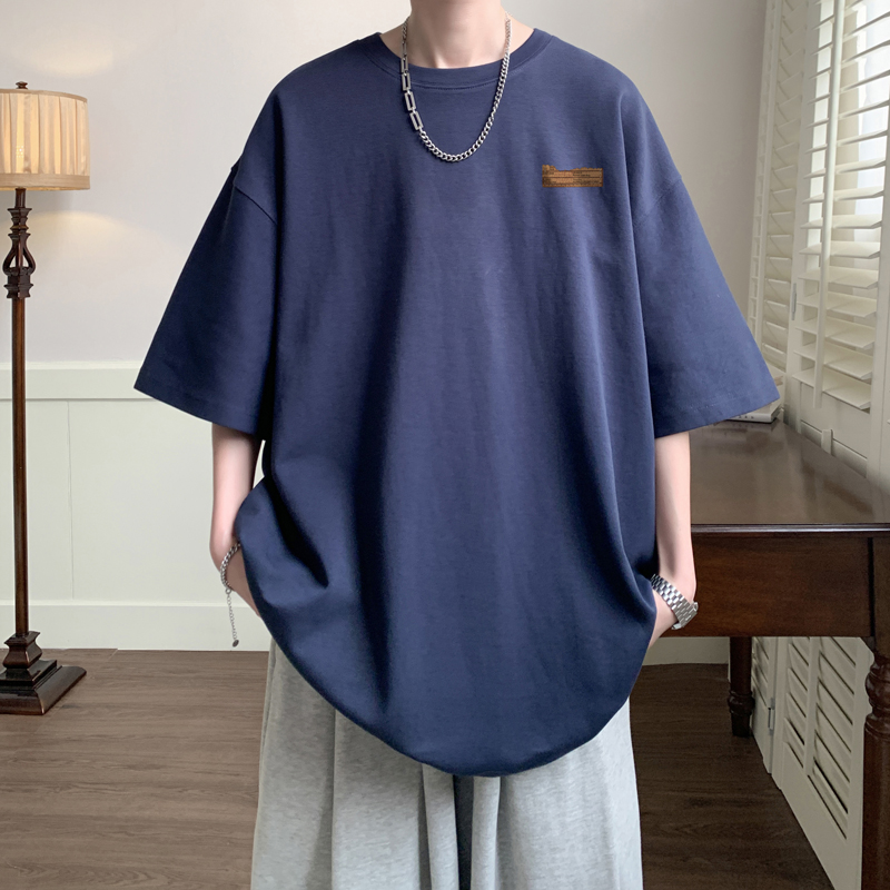 BDLS工作室文艺男女店港风情侣款男女重磅纯棉夏季短袖t恤男半袖 - 图2