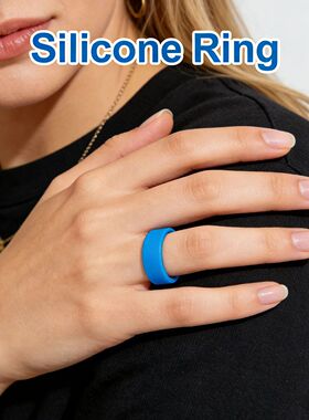1pc 7mm Silicone Ring Heart Pattern Comfortable Rings Outdoo