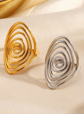 Popular Stainless Steel Simple Wind Vortex Revolving Open Ri