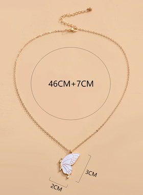 1pair Beauty Butterfly Pendant Necklaces for Women Girl Spec