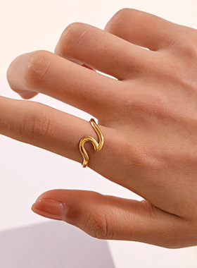 Simple Ring Cold Style High Sense Open Minimalist Irregular