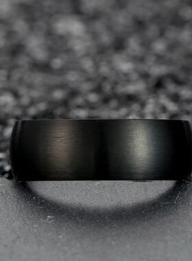 Classic Men Stainless Steel Rings Black Solid Simple Vintage