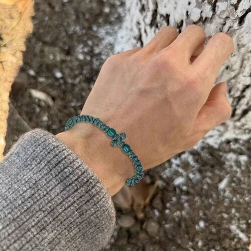 Elegant Greek Orthodox Handchain Handwoven Prayer Bracelet - 图3