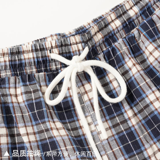 Yiershuang men's cotton beach shorts home shorts