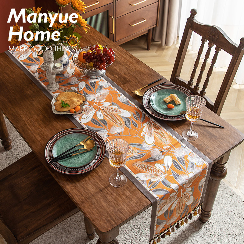 蔓越家 复古提花桌旗布艺餐桌旗布茶几电视柜法式桌布餐桌布餐垫,淘宝优惠券,粉丝福利购,淘宝优惠卷