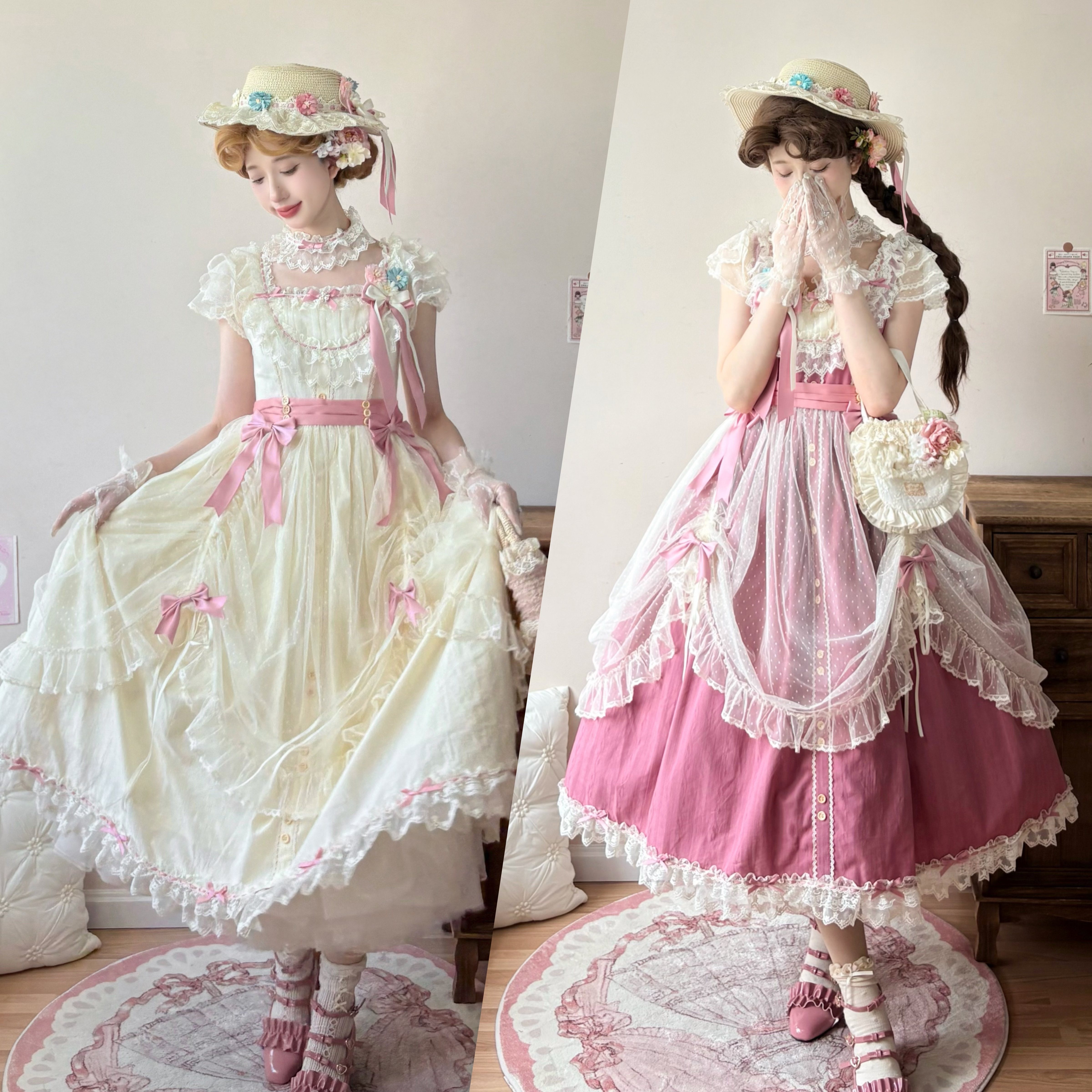 【墙叔原创】悸樱春弦.纯棉JSK墙叔原创Lolita纯色,淘宝优惠券,粉丝福利购,淘宝优惠卷