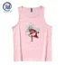 Vest nam thương hiệu kích thước lớn xu hướng lỏng lẻo mặc vest in hip hop mùa hè cotton in áo thun không tay - Áo vest cotton