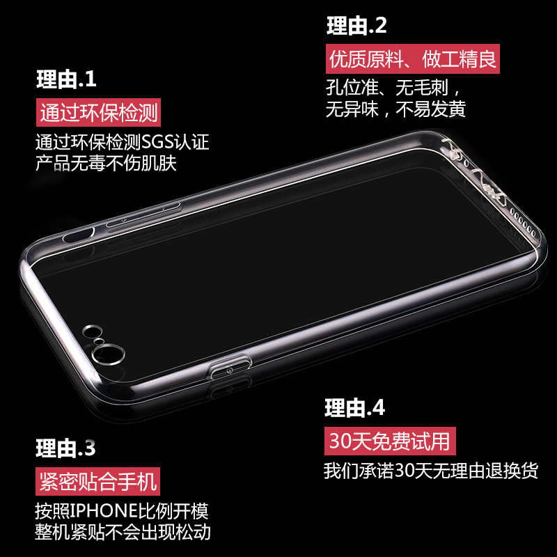 润闰iphone6手机壳6s苹果6plus透明超薄软壳7plus保护套8/7/5/5s - 图2