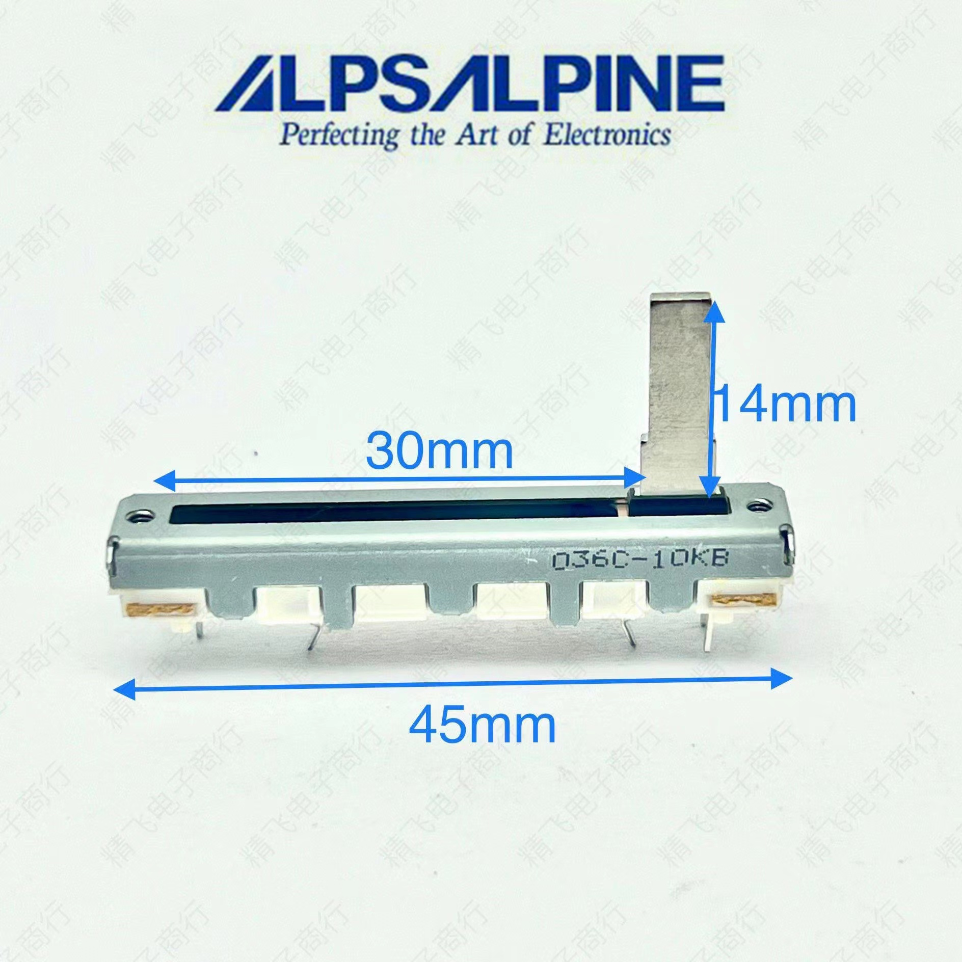 先锋ALPS阿尔卑斯RS30112A45MM单联直滑电位器 10KB轴长15MM - 图0