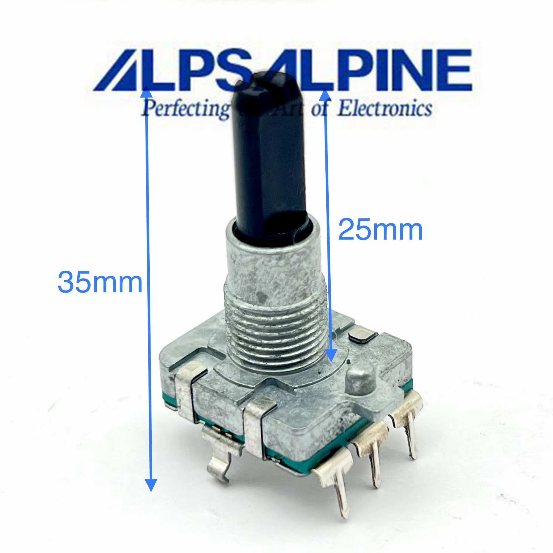 日本ALPS阿尔卑斯EC16型编码器24脉冲点无定位轴长25MM数字电位器