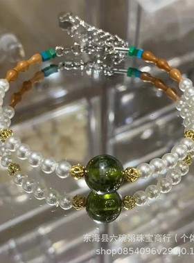 潘家园手串琉璃北京门宫链环黄神绿香男女和五路聚财壅线通处