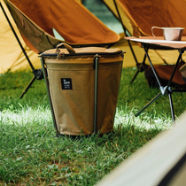 Japan Zanearts Folding Trash Can Outdoor Camping Garden Picnic Picnic Wild Cooking Clothes Containing Bucket Dirty Laundry Basket