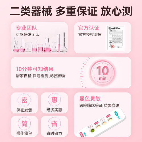 可孚医用阴道炎症家庭妇科检测试剂盒试纸联合自检卡霉菌细菌白带 - 图0