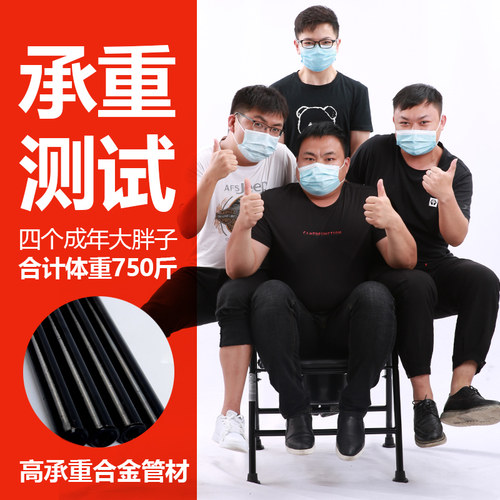孕妇坐便器家用老人移动马桶可折叠加固坐厕椅子残疾病人大便座椅 - 图1