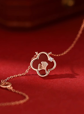 2025蛇本命年~99纯银四叶草项链