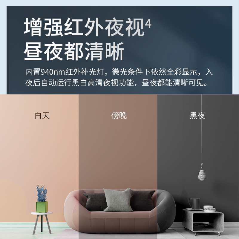 【官方旗舰店】360智能AI摄像头小水滴300万2K版AC1P全景夜视家用高清支持无线wifi手机网络监控摄像机监控器-图2