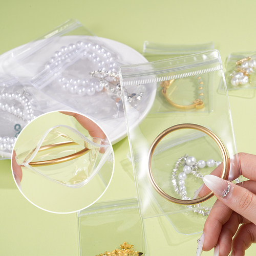 塑封袋子透明pvc首饰耳环收纳袋防氧化密封饰品珠宝耳饰自封厚 - 图2