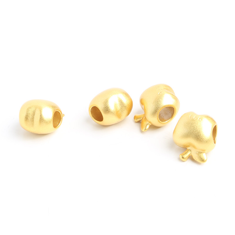 沙金苹果配件串珠手工编织diy配珠手链手串绳小配饰饰品材料,淘宝优惠券,粉丝福利购,淘宝优惠卷