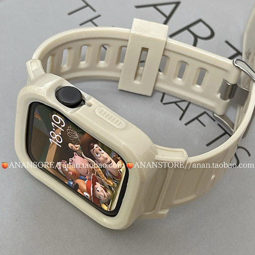 ANANSTORE星光色一体式硅胶表带壳适用苹果手表iwatchs9876se新款 - 图2