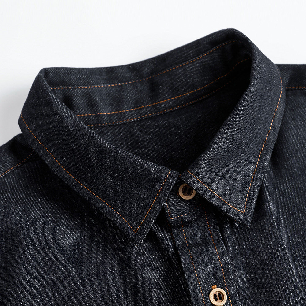 不易掉色秋季牛仔长袖衬衫美式复古衬衣休闲工装高级感男士外套,淘宝优惠券,粉丝福利购,淘宝优惠卷