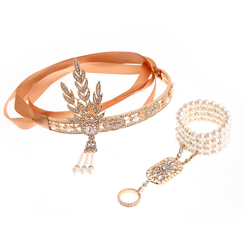 盖茨比同款发带舞会皇冠轻奢高级感礼服头冠复古派对晚宴小众头饰 - 图3