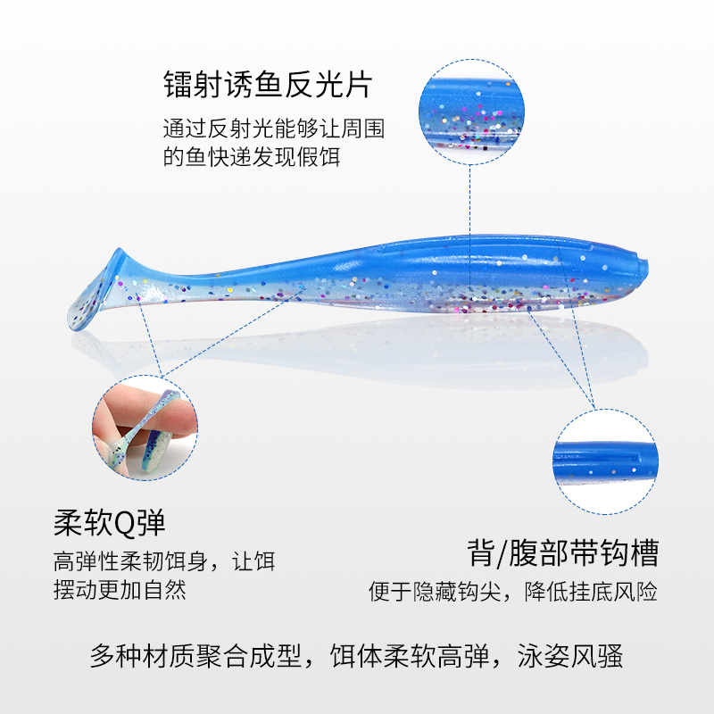 路亚假饵t尾软饵夜光远投鲈鳜鱼荧光软虫曲柄铅头钩仿生鱼饵拟饵,淘宝优惠券,粉丝福利购,淘宝优惠卷