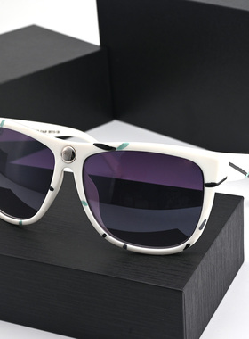 纪梵世白色太阳镜女士方形墨镜女款防紫外线白框时尚女防晒眼镜