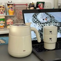 aks tea water separation insulated pot brief about male and female students high face value coffee ceramic liner tea pot warm water pot