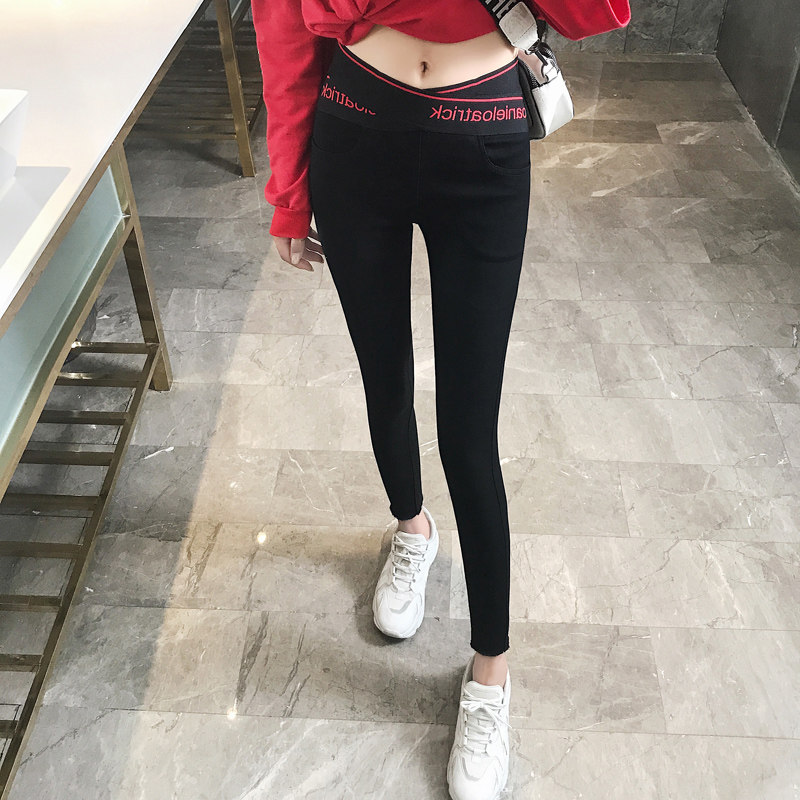 黑色外穿2020春秋新款高腰打底裤 蒙蓓儿打底裤