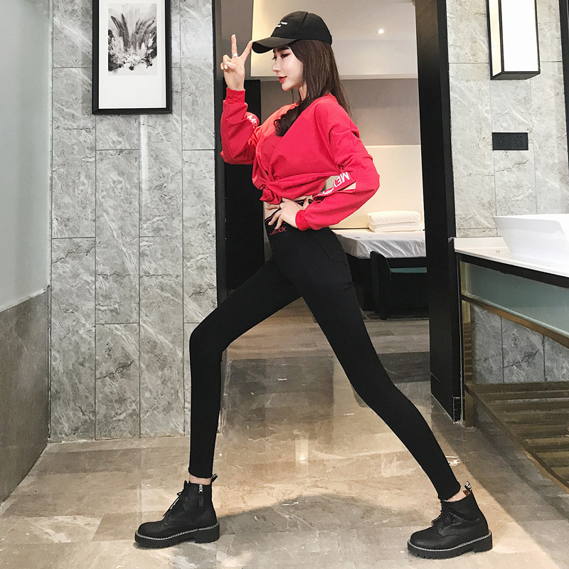 黑色外穿2020春秋新款高腰打底裤 蒙蓓儿打底裤