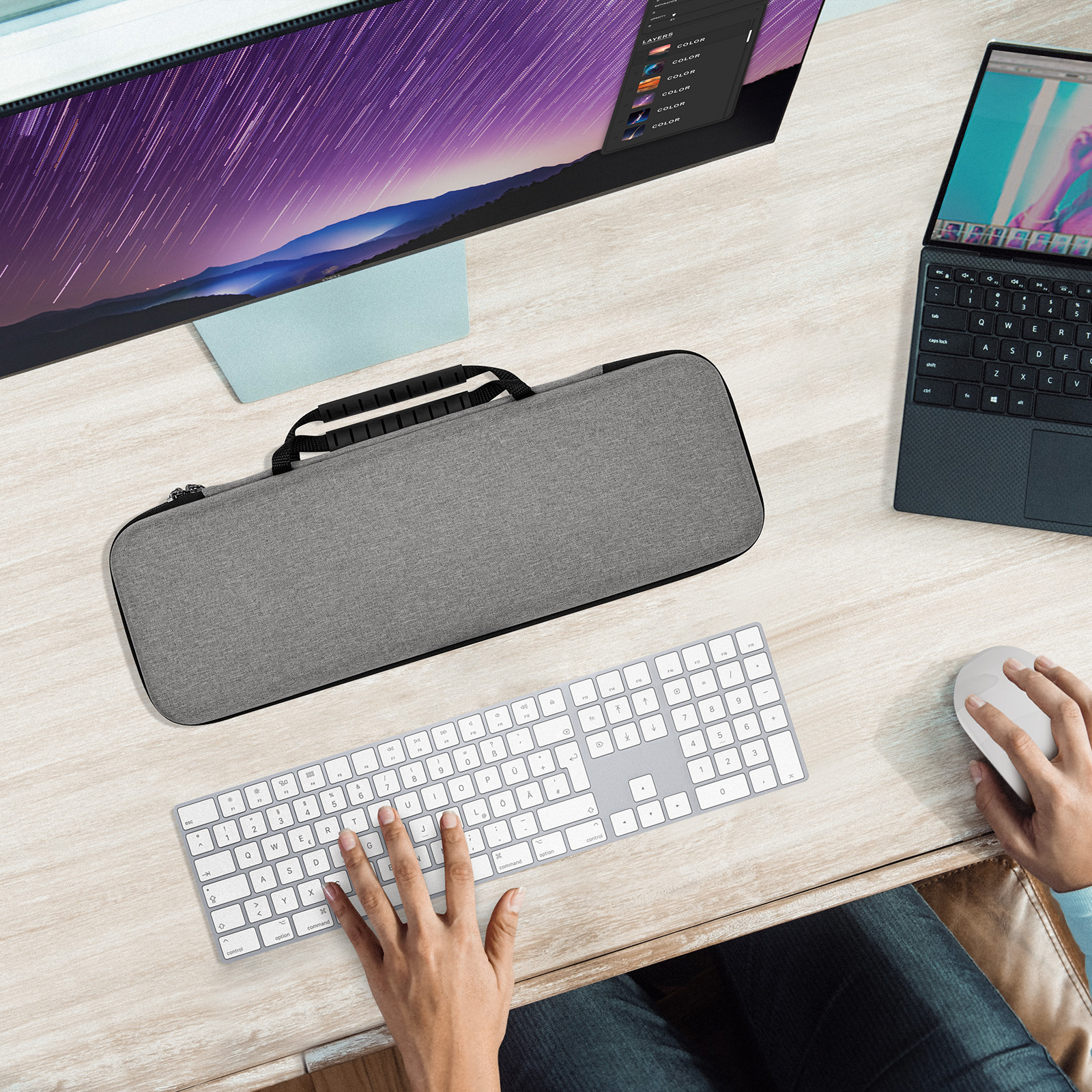 Geekria适用苹果妙控鼠标键盘一体键盘包便携收纳防尘包数码包 - 图3