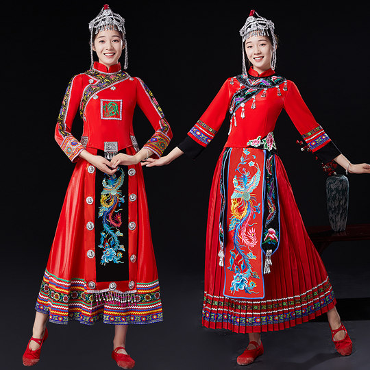 Она костюмы этнических меньшинств, женские костюмы Мяо